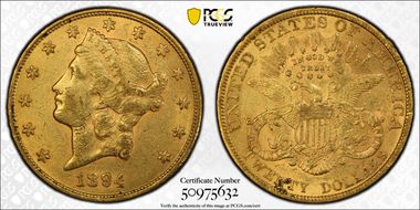 1894 $20 AU55