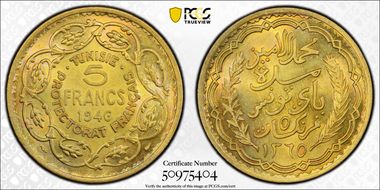 AH1365-1946 5 Fr Lec-312 MS65