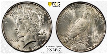 1928-S $1 MS64
