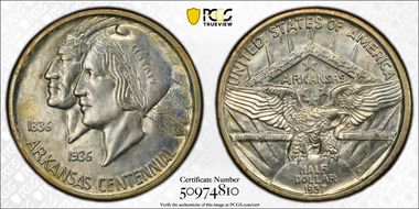 1937-S 50C Arkansas MS66