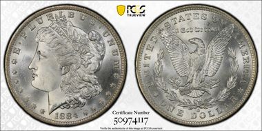 1884-O $1 MS67