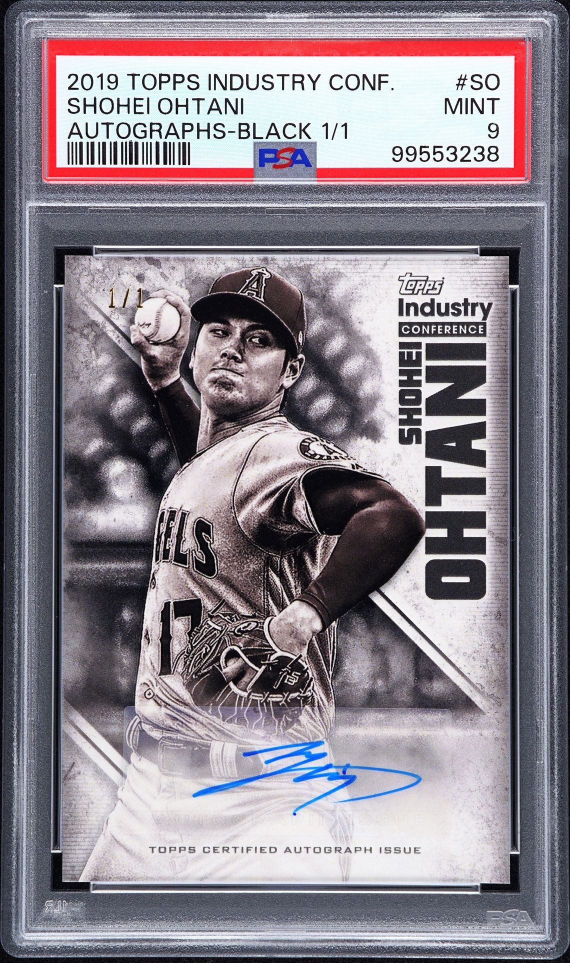 2019 Topps Black #SO Shohei Ohtani front
