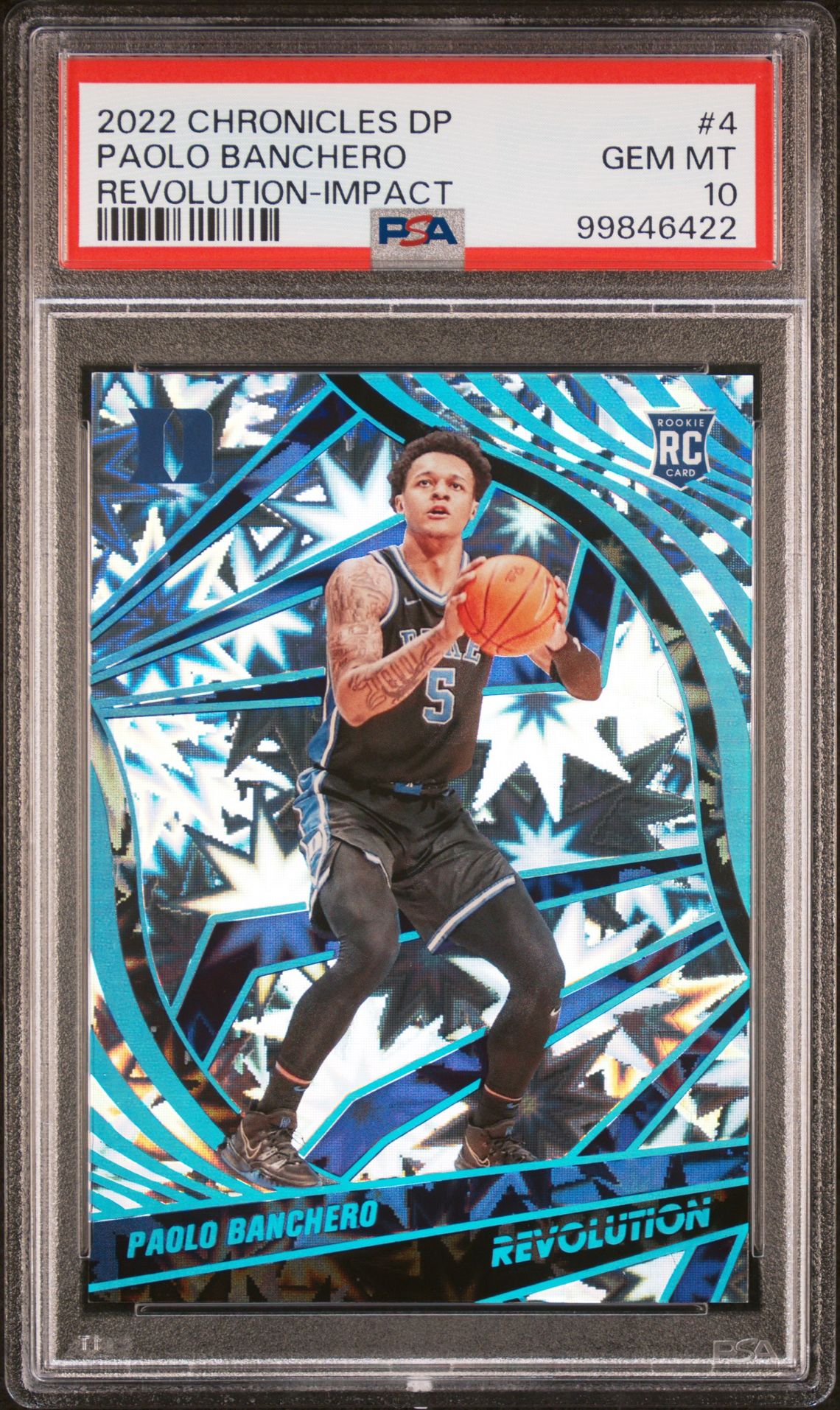 2022 Panini PANINI CHRONICLES DRAFT PICKS REVOLUTION IMPACT #4 Paolo Banchero front