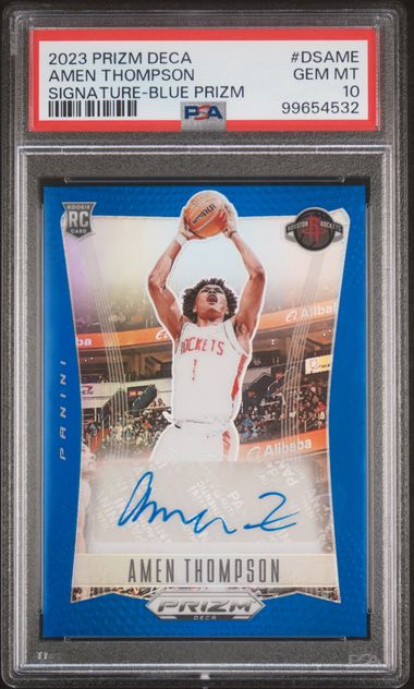 2023 Panini PANINI PRIZM DECA SIGNATURES Blue #DSAME Amen Thompson front