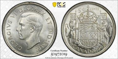 1941 50C Narrow Date MS64