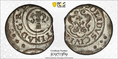 (1634-54) Solidus KM-21 Riga MS63