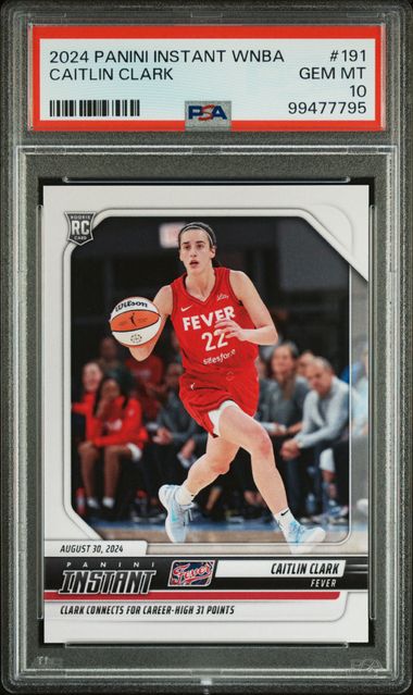2024 Panini Instant Wnba Caitlin Clark #191 Gem Mt 10 front