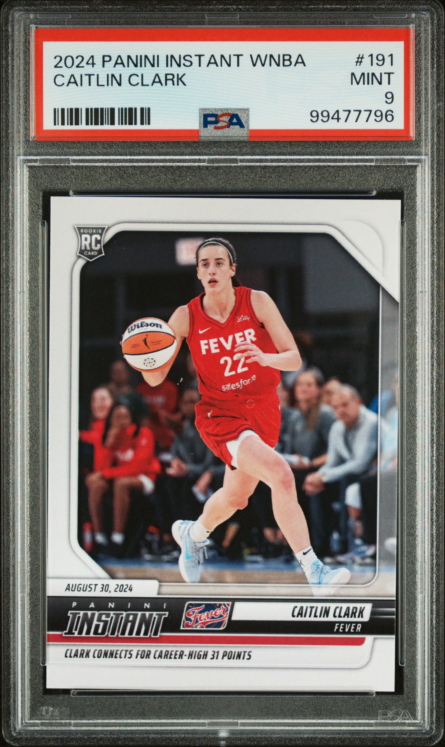 2024 Panini Instant Wnba Caitlin Clark #191 Mint 9 front