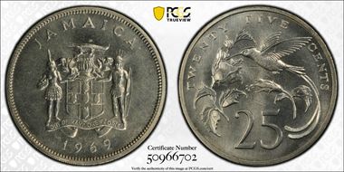 1969 25C MS66