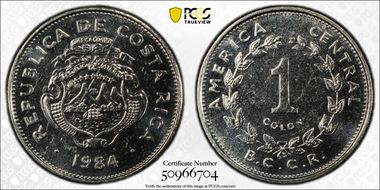 1984-BCCR Colon KM-210.2 Raised Letters N1