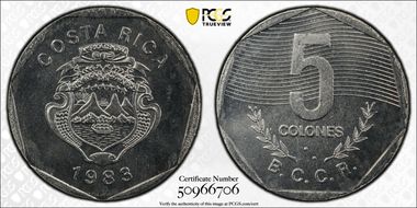 1983-BCCR 5 Col MS66