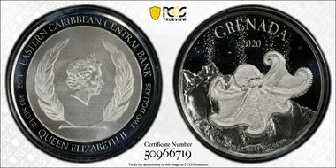 2020 $2 Caribbean Reef Octopus MS69