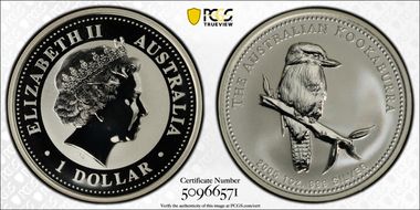 2005 $1 Kookaburra Ag MS70