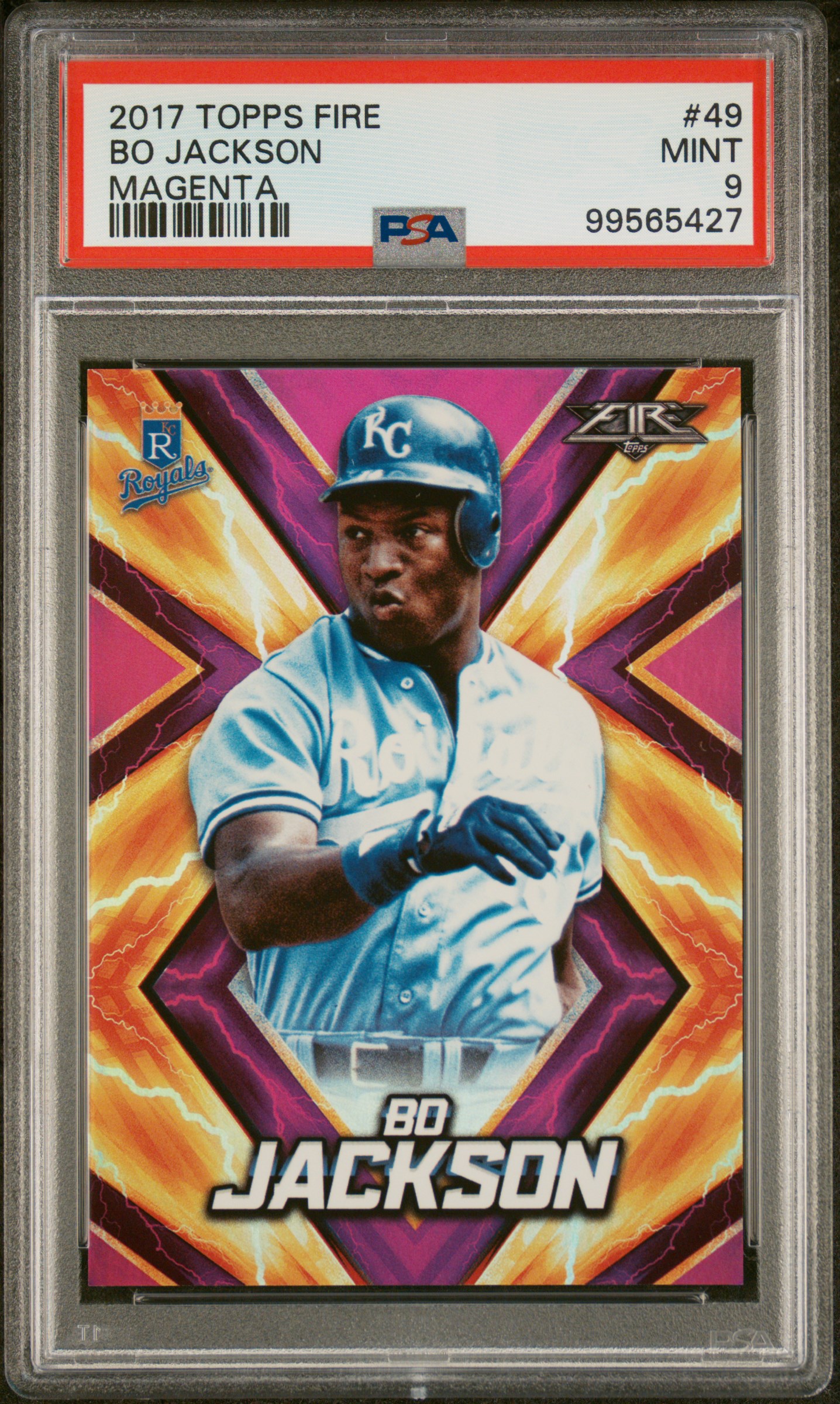 2017 #49 Bo Jackson PSA 9 Topps Fire