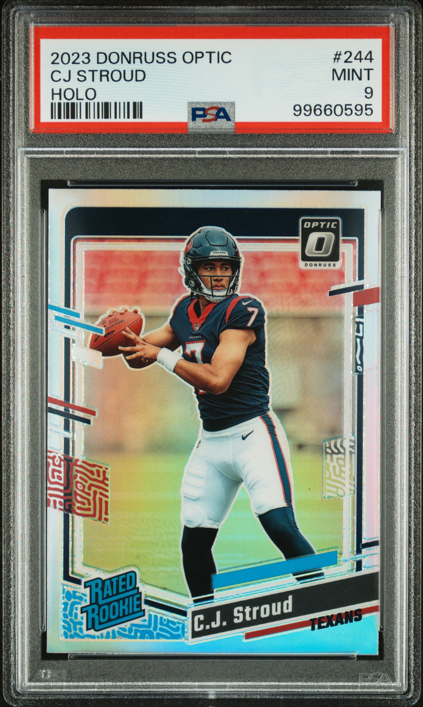 2023 Panini Donruss Optic Cj Stroud #244 (Holo) Mint 9 front