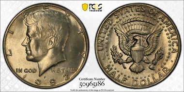 1982-P 50C No "FG" FS-901 MS65