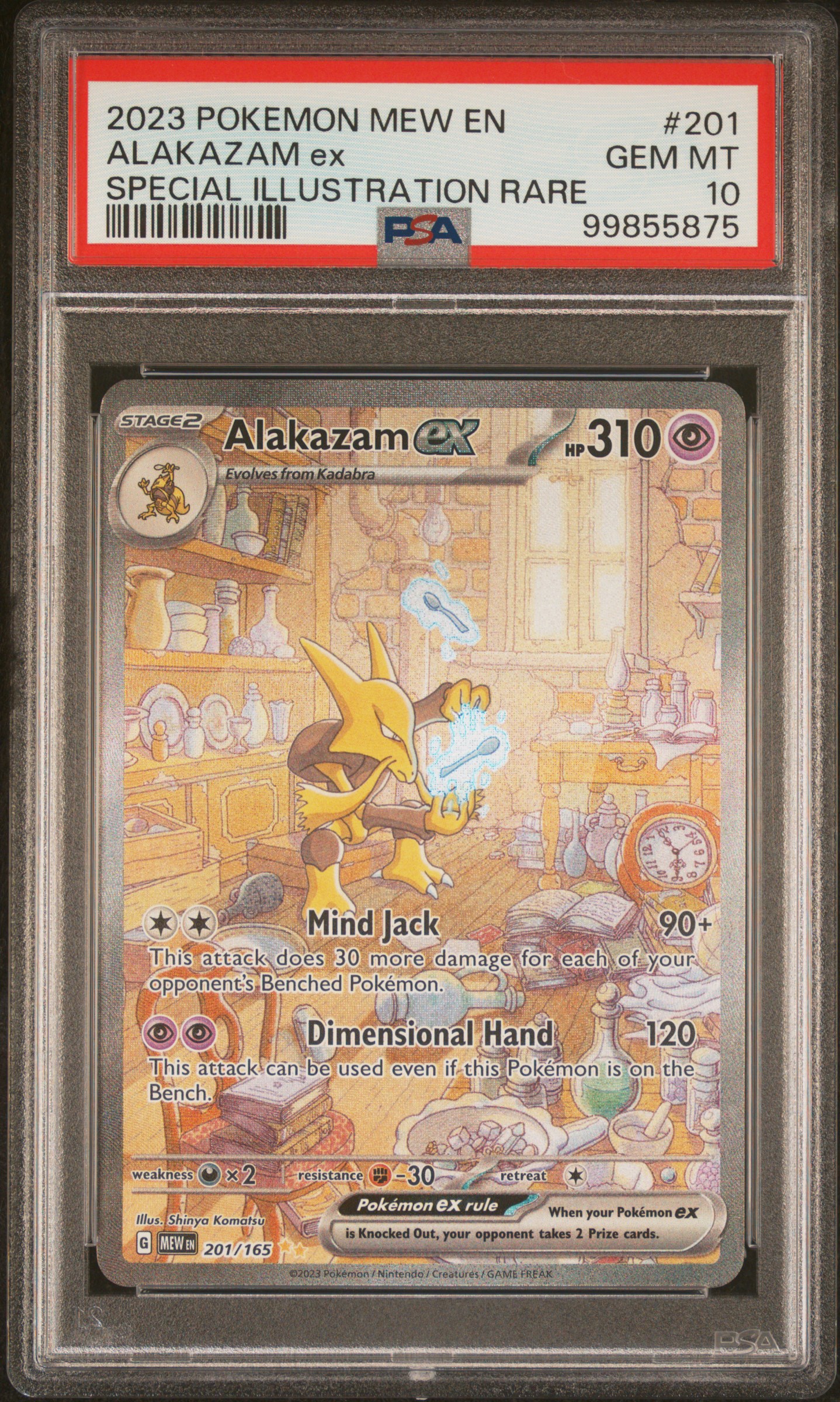 2023 #201 Alakazam EX PSA 10 Mew EN-151