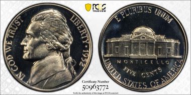 1952 5C Re-Engraved Obv Design FS-404 PR67