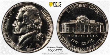 1954 5C Re-Engraved Obv Design FS-401 PR67