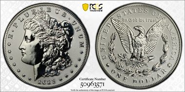 2023-S $1 Morgan Dollar Rev PR Two-Coin Reverse Proof Set PR69