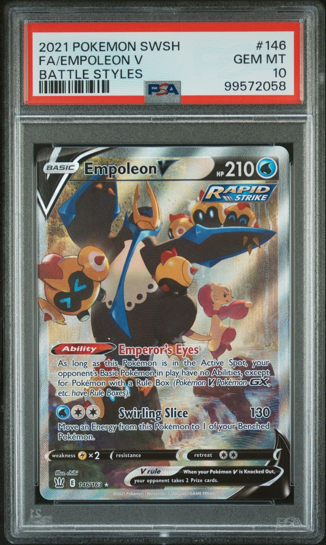 2021 Pokemon POKEMON SWORD & SHIELD BATTLE STYLES #146 Fa/Empoleon V front