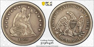 1860 25C VF35