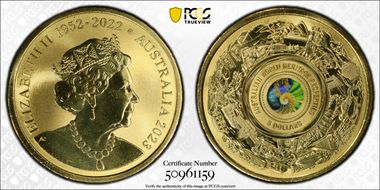 2023 $5 Australian World Heritage Colorized MS68