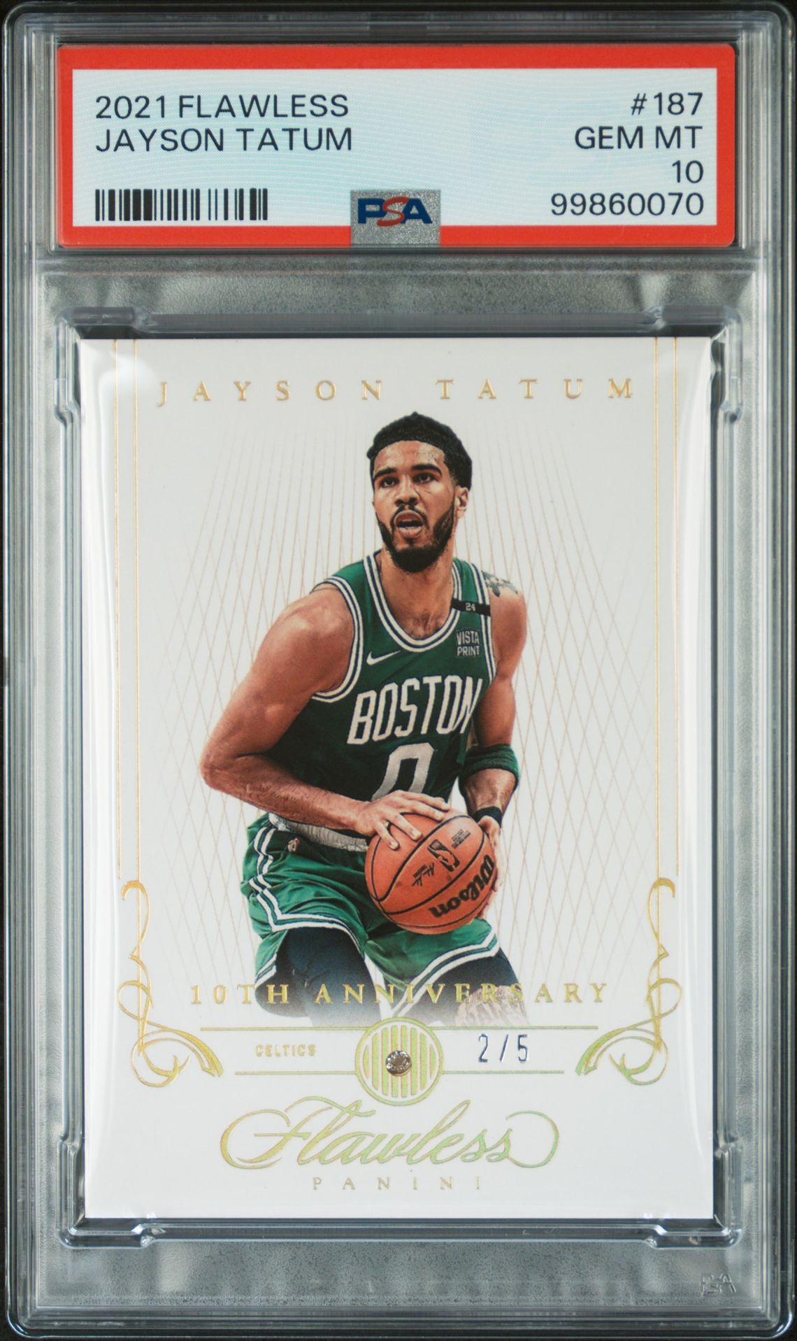 2021 Panini Flawless #187 Jayson Tatum front