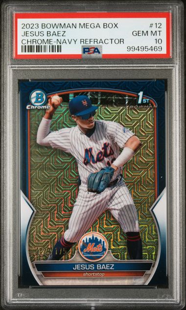 2023 Bowman Refractor #BCP-12 Jesus Baez Navy front
