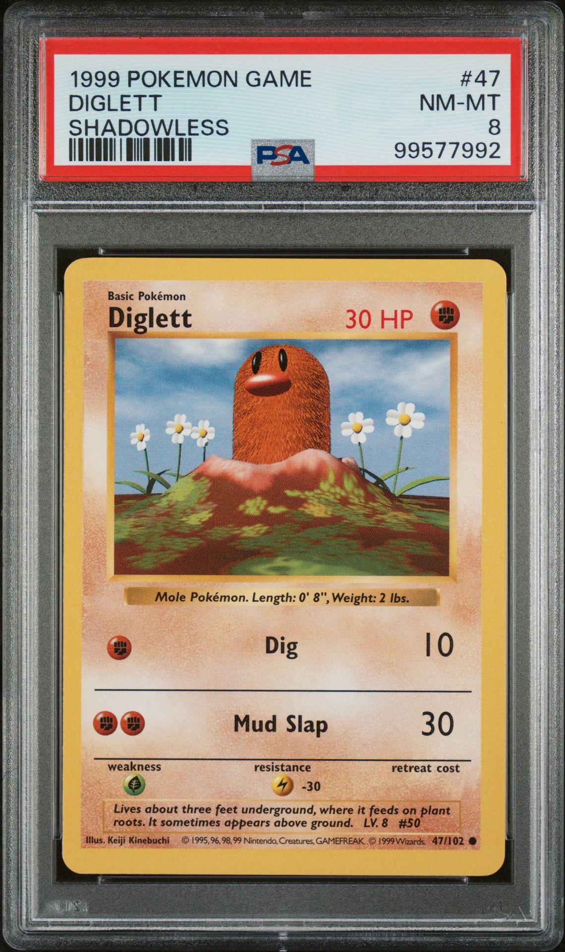 1999 Pokemon #47 Diglett front
