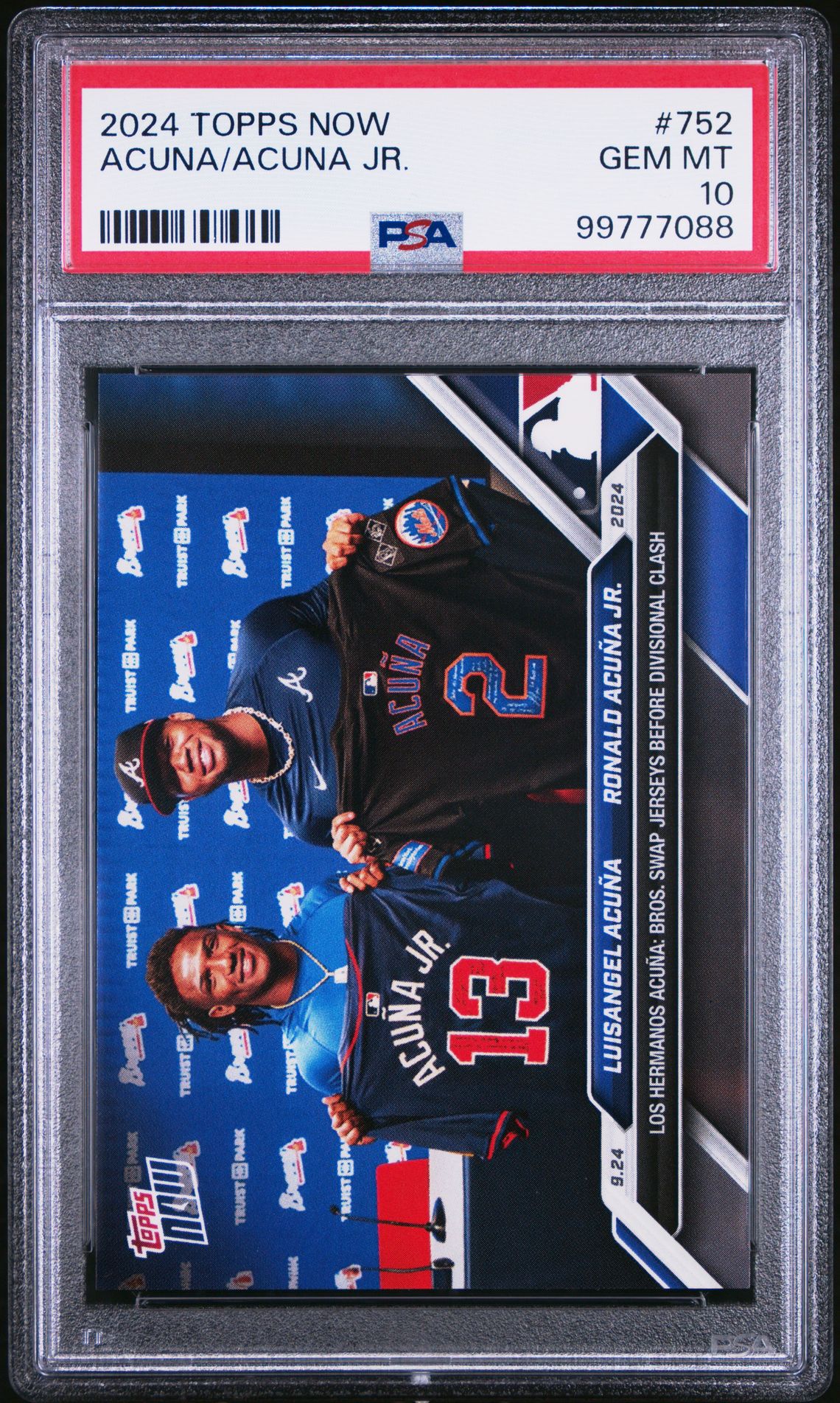 2024 Topps Now #752 Acuna/Acuna Jr. front