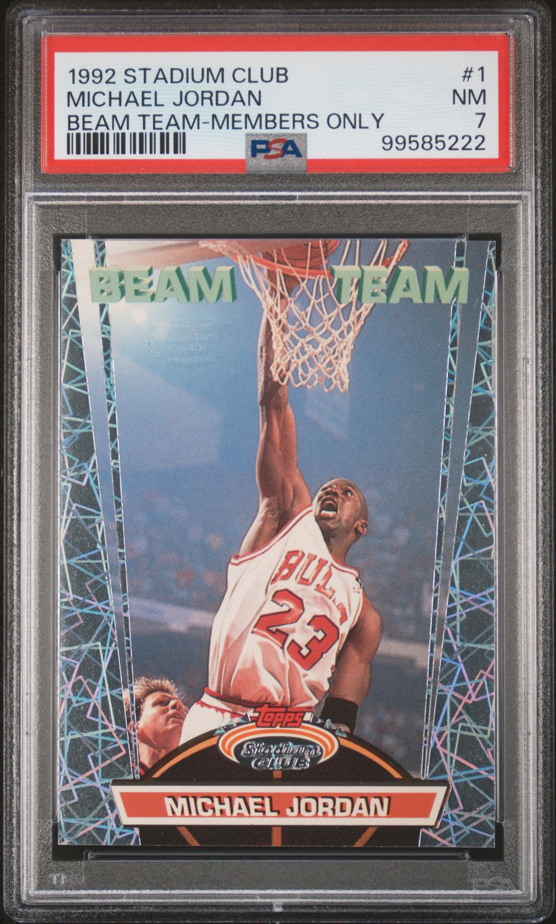 1992 Stadium Club STADIUM CLUB BEAM TEAM MEMBERS ONLY #1 Michael Jordan front