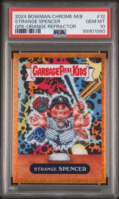 2024 Garbage Pail Kids Gpk-Orangerefractor Strange Spencer PSA 10