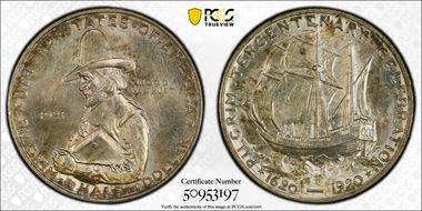 1921 50C Pilgrim MS67