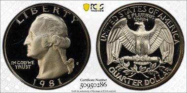 1981-S 25C Type 2 PR69DCAM