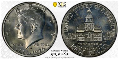 1976-S 50C Silver MS67