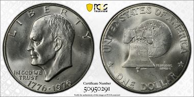 1976-S $1 Silver MS66