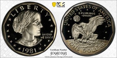 1981-S SBA$1 Type 2 PR69DCAM