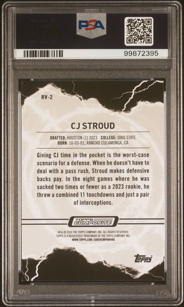 2023 Topps Composite Resurgence Voltaic Cj Stroud #Rv2 (Resurgence Voltaic-Grn Ref) Mint 9 back