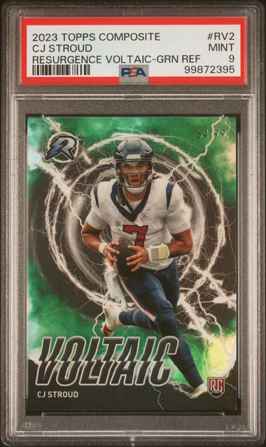 2023 Topps Composite Resurgence Voltaic Cj Stroud #Rv2 (Resurgence Voltaic-Grn Ref) Mint 9 front