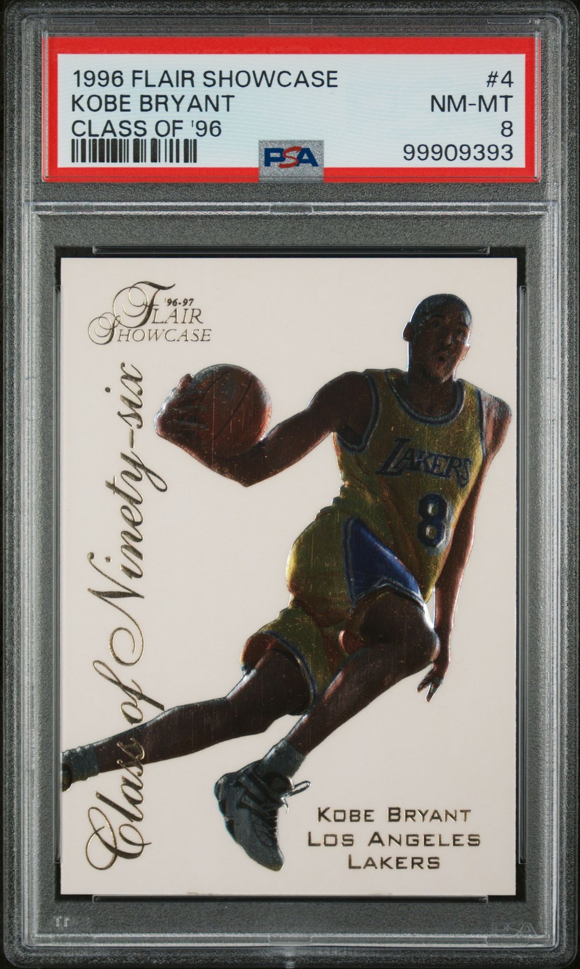 1996 FLAIR SHOWCASE CLASS OF '96 #4 Kobe Bryant front