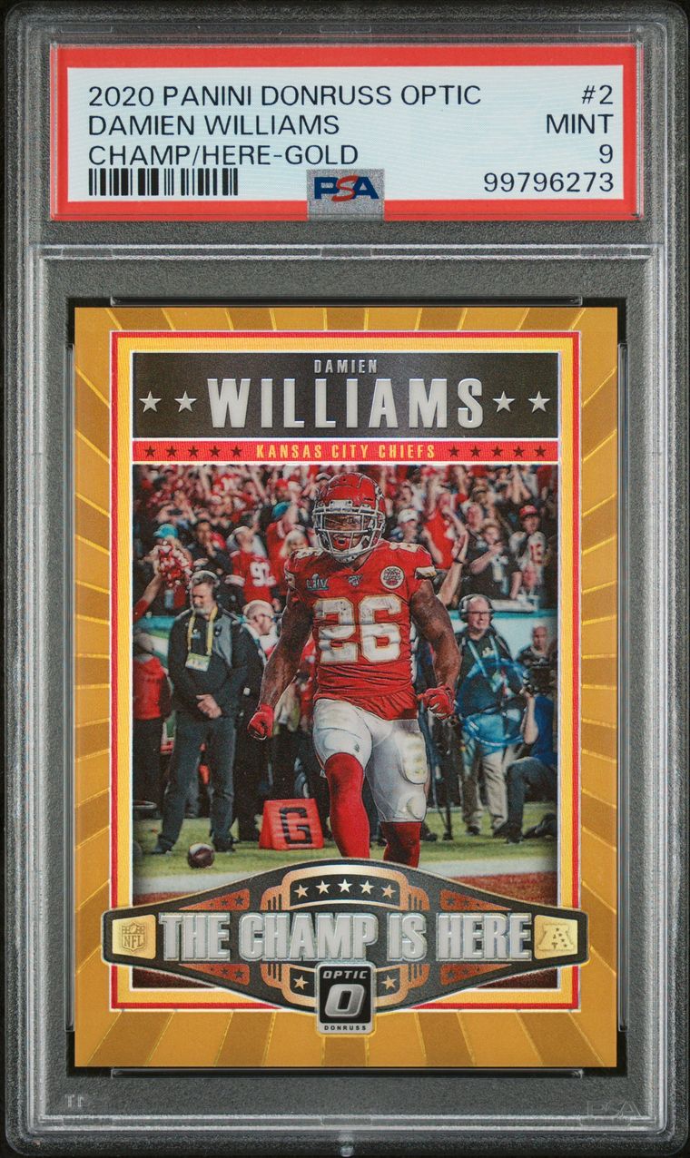 Football, 2020 Panini Donruss Optic the Champ Is Here Gold