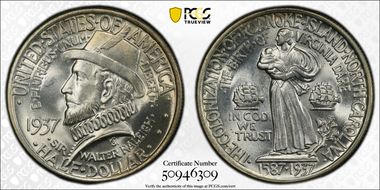 1937 50C Roanoke MS66