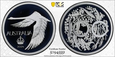 2024 Medal Swan "Pattern Dollar" Ag ACR 60th Anniversary PR70DCAM
