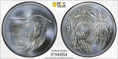 2024 Medal Swan "Pattern Dollar" Ag ACR 60th Anniversary MS69