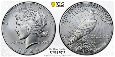 2024 $1 Peace Dollar MS70