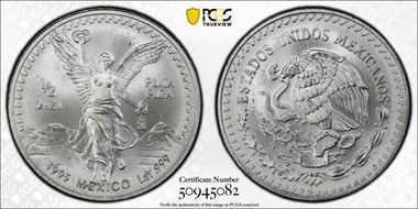 1995-Mo 1/2 oz Libertad Ag MS67