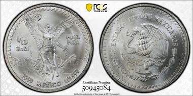 1995-Mo 1/10 oz Libertad Ag MS67