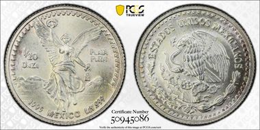 1995-Mo 1/20 oz Libertad Ag MS68