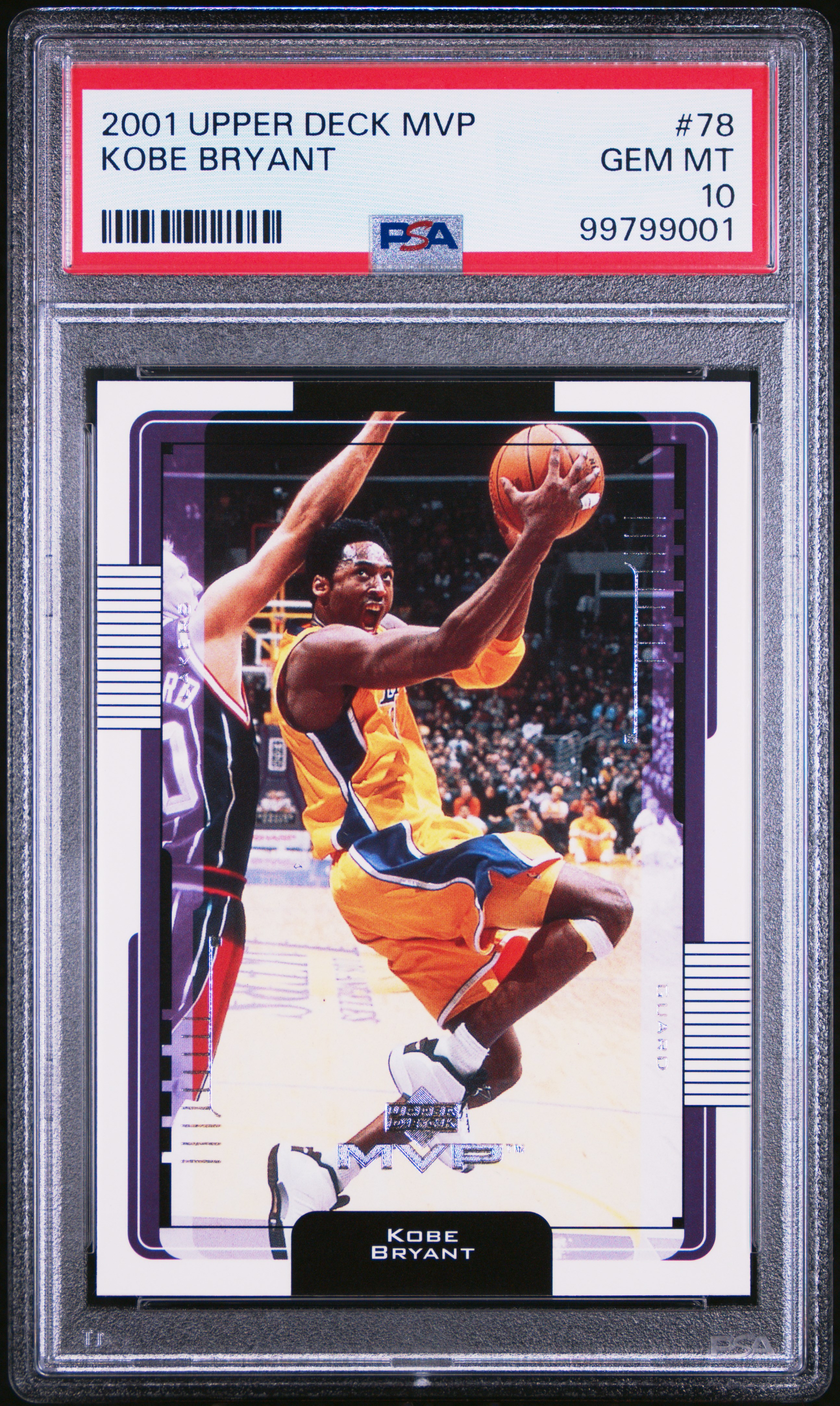 2001 Upper Deck Mvp Kobe Bryant #78 Gem Mt 10 front